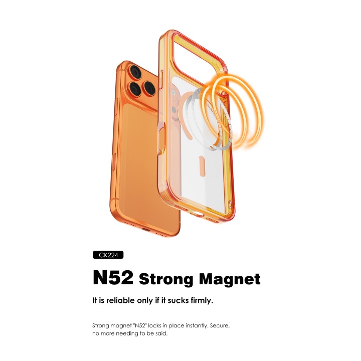 Funda Lenyes CK224: Transparencia Anti-Amarilleo con MagSafe Ultra Potente