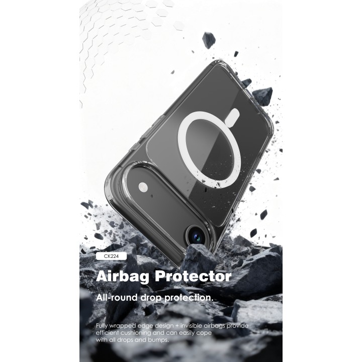 Funda Lenyes CK224: Transparencia Anti-Amarilleo con MagSafe Ultra Potente