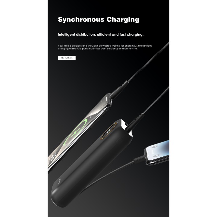 Power Bank Lenyes P851L – 10000mAh: Carga Super Rápida 22.5W
