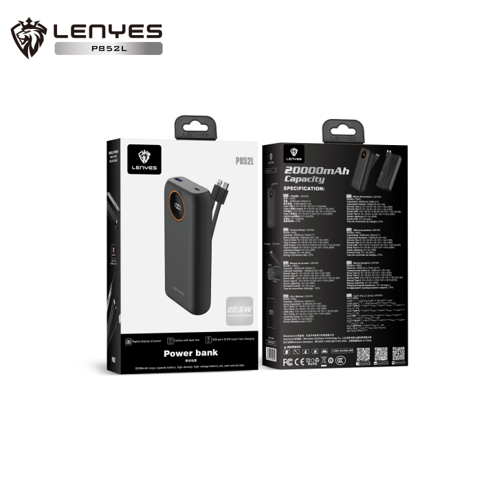 Power Bank Lenyes P852L – 20000mAh