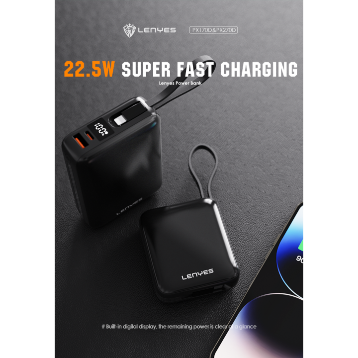 Power Bank Lenyes PX170D – Mini de 10000mAh
