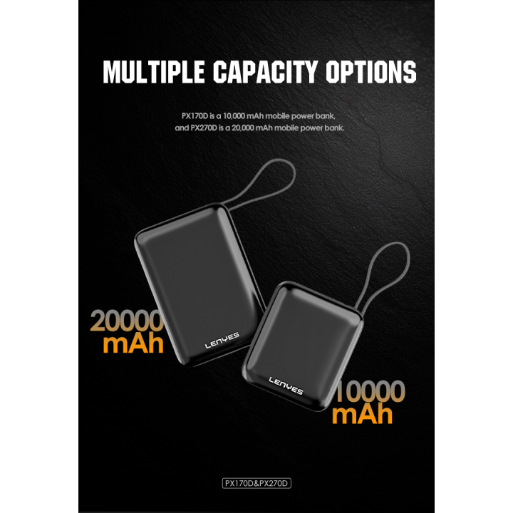 Power Bank Lenyes PX170D – Mini de 10000mAh