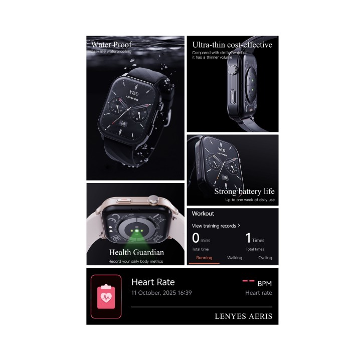 Reloj inteligente Lenyes AERIS Rosa – GPS Sport