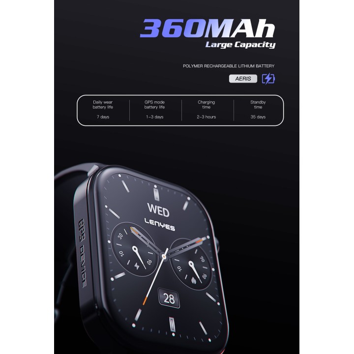 Reloj inteligente Lenyes AERIS Rosa – GPS Sport