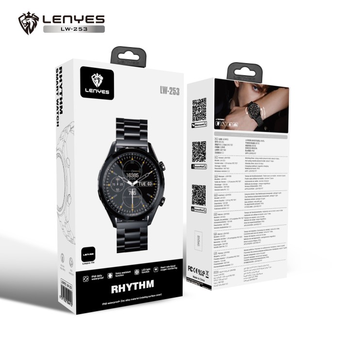 Smartwatch Lenyes LW-253 Negro – Monitor de Salud SpO2