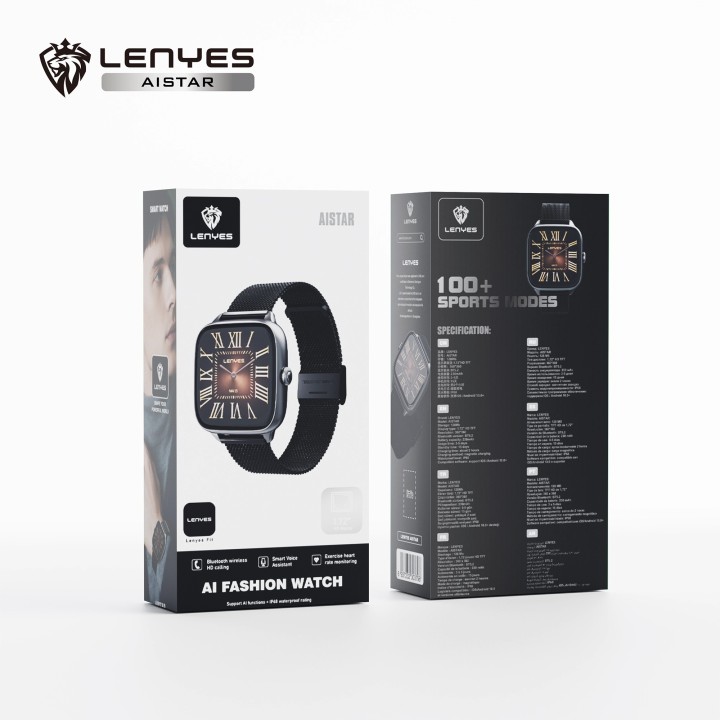 Reloj inteligente Lenyes AISTAR Negro – AI Smartwatch