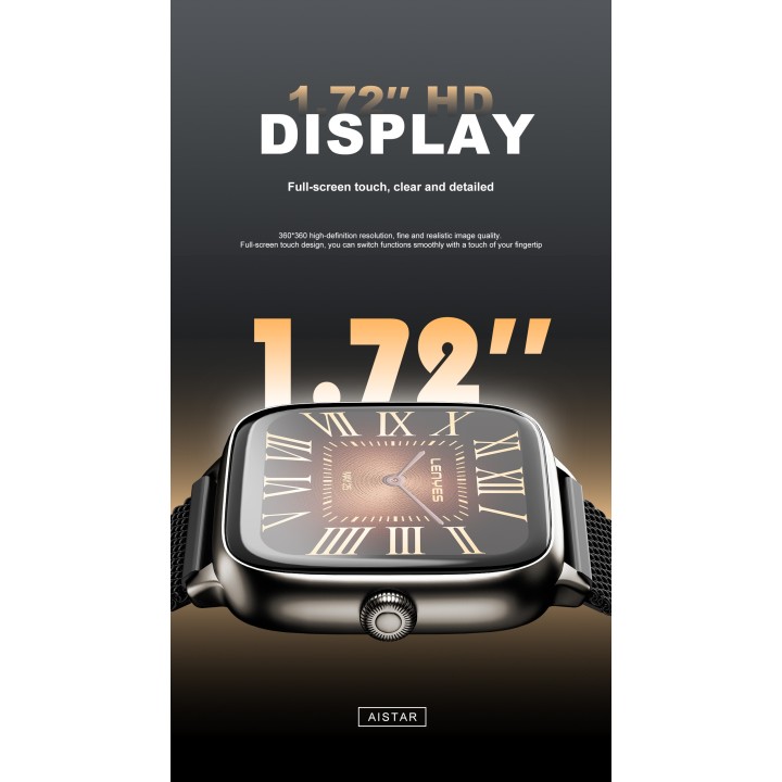 Reloj inteligente Lenyes AISTAR Negro – AI Smartwatch