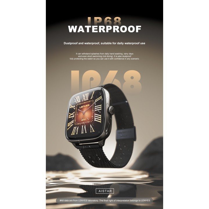 Reloj inteligente Lenyes AISTAR Negro – AI Smartwatch