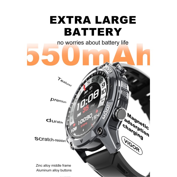 Reloj inteligente Lenyes VIGOR Pro Negro – 550mAh y Ecosistema AI