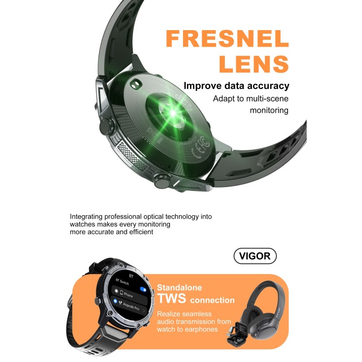 Reloj inteligente Lenyes VIGOR Pro Negro – 550mAh y Ecosistema AI