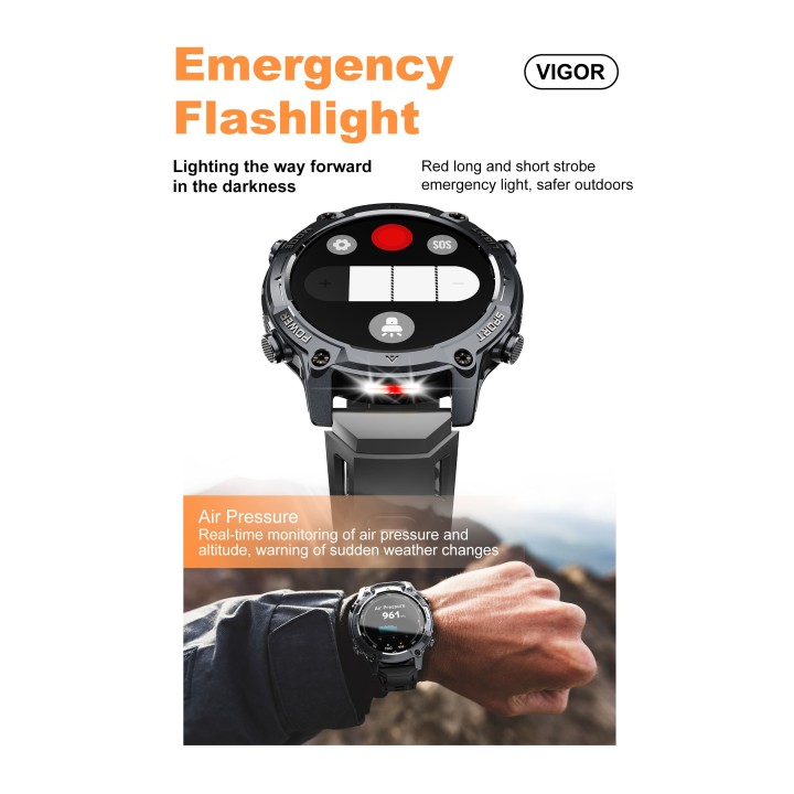 Reloj inteligente Lenyes VIGOR Pro Negro – 550mAh y Ecosistema AI