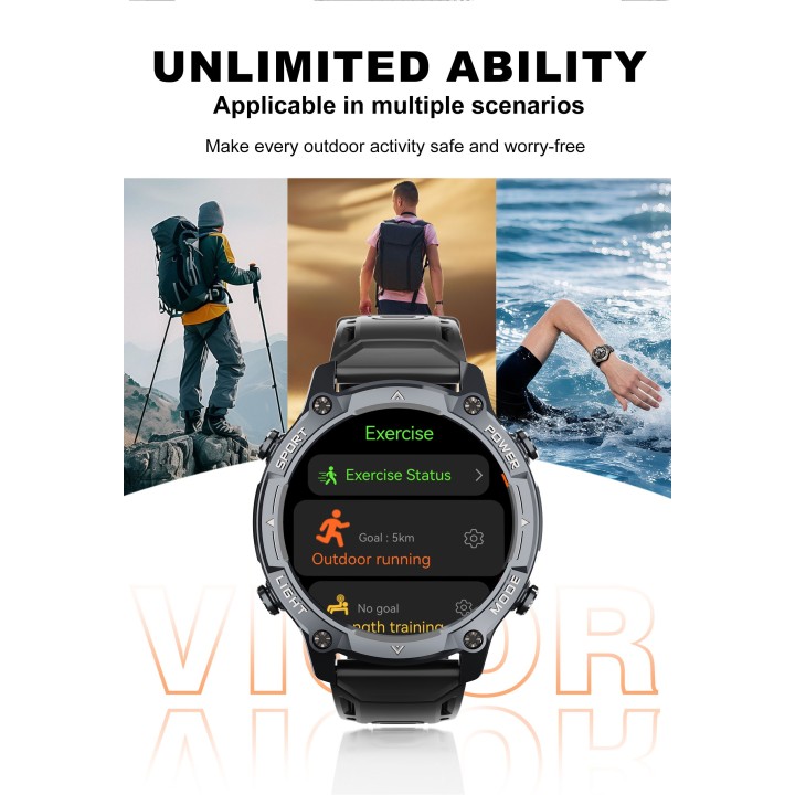 Reloj inteligente Lenyes VIGOR Pro Negro – 550mAh y Ecosistema AI