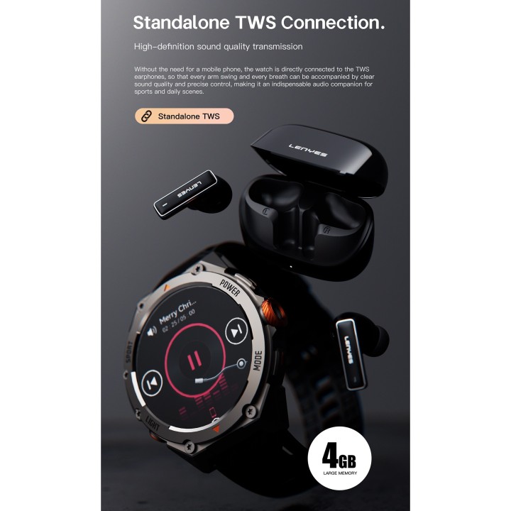 Reloj inteligente Lenyes VITA Negro – Titanium