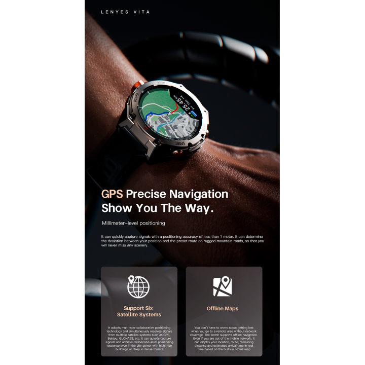 Reloj inteligente Lenyes VITA Negro – Titanium