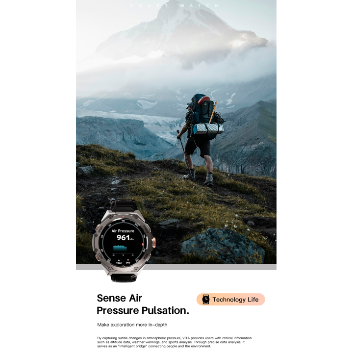 Reloj inteligente Lenyes VITA Negro – Titanium