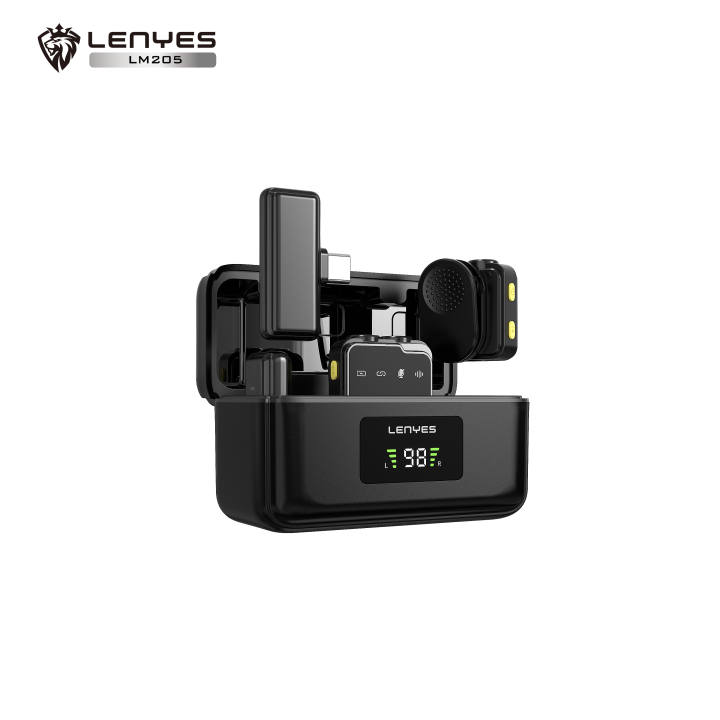 Micrófono Lenyes LM205 Negro – Dual Wireless