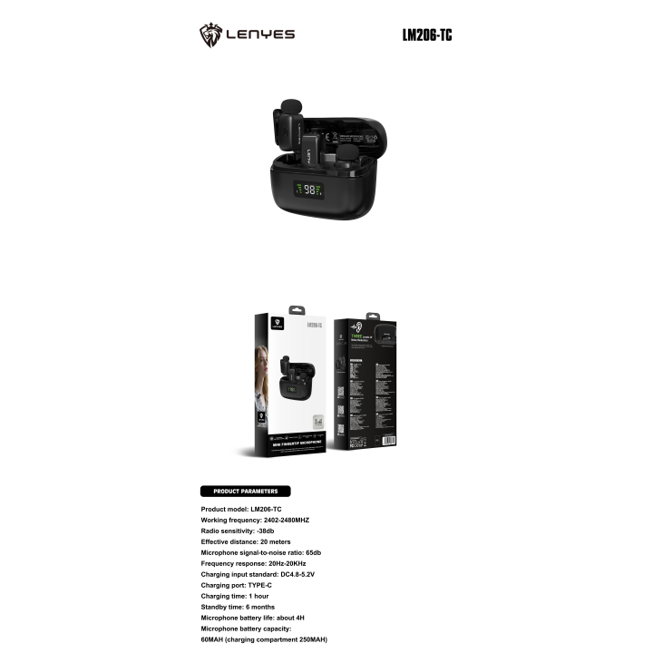 Micrófono Lenyes LM206-TipoC – LM206-TC Mini