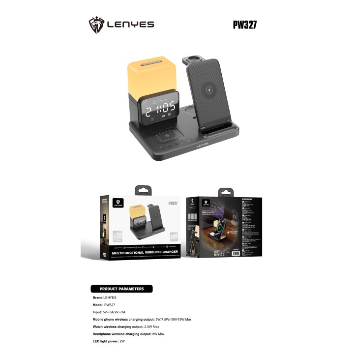 Estación de Carga Inalámbrica Lenyes PW327 – 15W Fast Charge