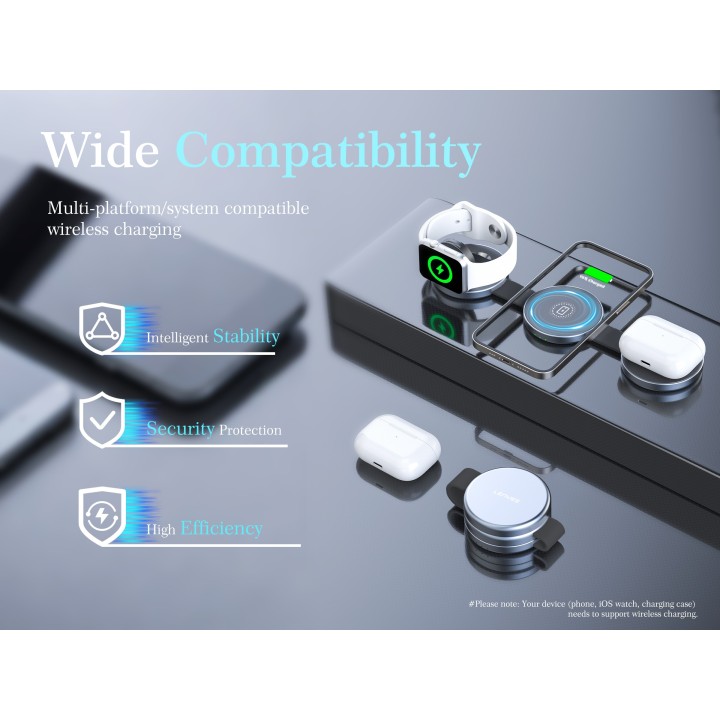 Cargador Inalámbrico Lenyes PW330 – 15W MagSafe Compatible