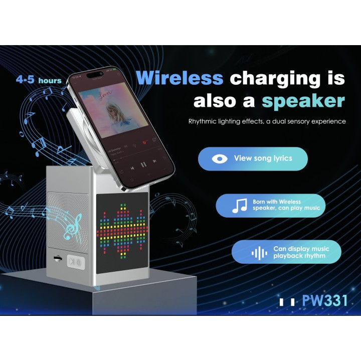 Altavoz Bluetooth Lenyes PW331 – Carga 15W +