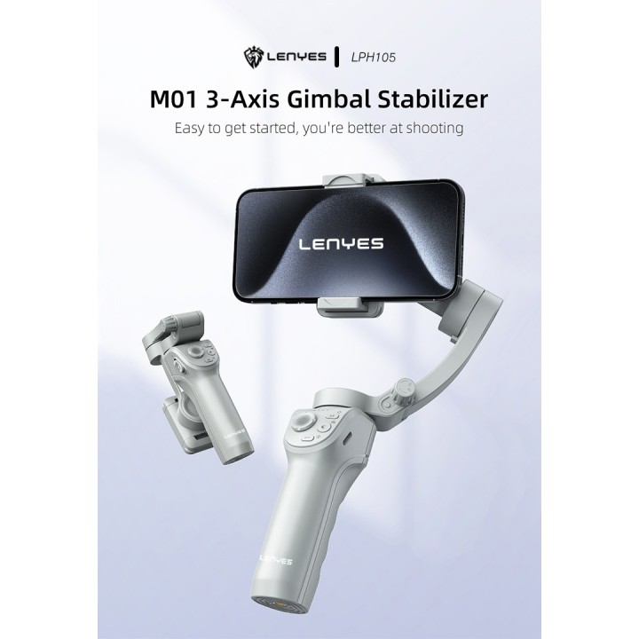 Estabilizador Gimbal Lenyes LPH105 – 3 Ejes con Luz de Relleno