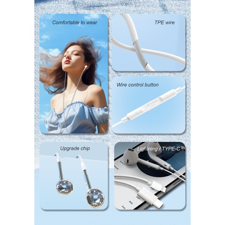 Auriculares Lenyes LF102-Tipo C – Tipo-C LF102