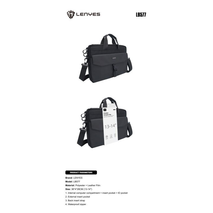 Maletín para Portátil Lenyes LB577 – 13-14"
