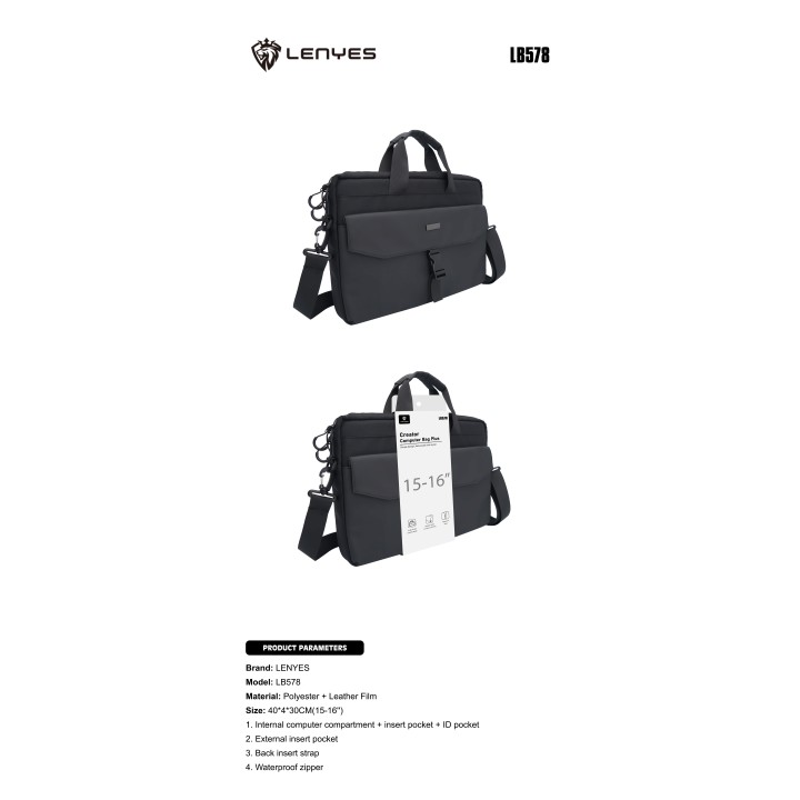 Maletín Lenyes LB578 – Profesional para 15-16"