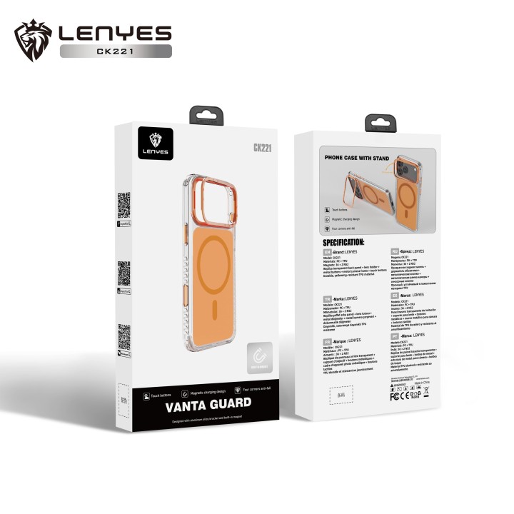 Lenyes CK221 al por Mayor - Funda Transparente con Soporte Cámara | WePhone