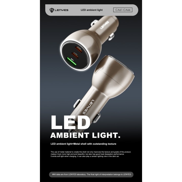 Cargador de Coche Lenyes CA66 – 95W