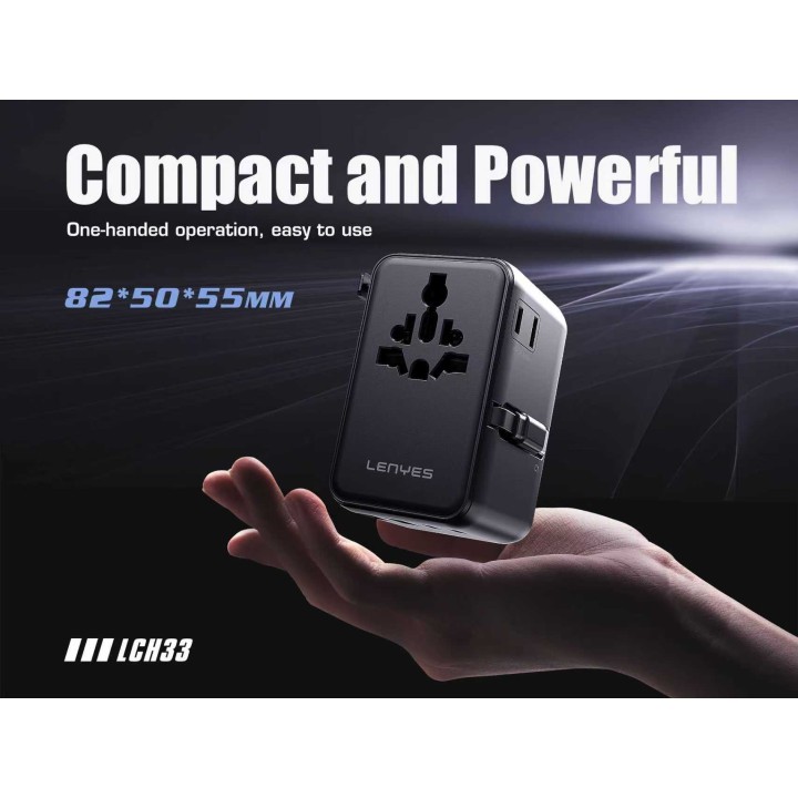 Adaptador Lenyes LCH33 – Viaje 70W GaN II