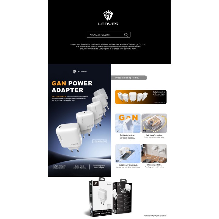 Cargador Lenyes LCH90-EU – GaN 20W