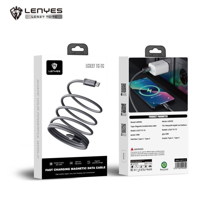 Cable Lenyes LC527-Tipo C – USB-C a USB-C LC527