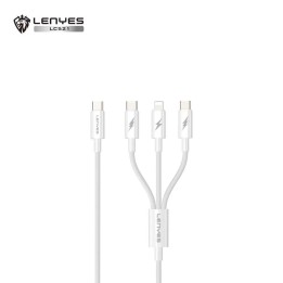 Cable Lenyes LC521 – USB-C a USB-C 60W y Lightning 27W
