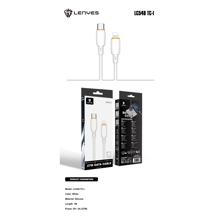 Cable Lenyes LC548TipoC-Lightning – USB-C a Lightning LC548TC-i