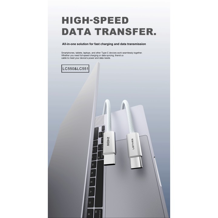Cable Lenyes LC551-TipoC-TipoC – USB-C a USB-C LC551
