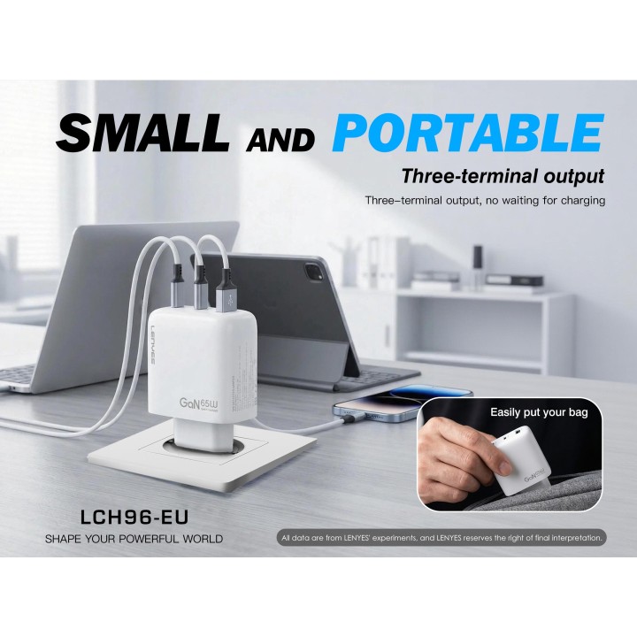 Cargador Lenyes LCH96 – GaN 65W