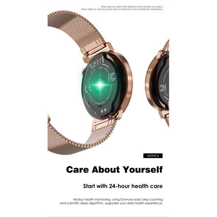 Reloj inteligente Lenyes MonicaGold – Perfil 8mm