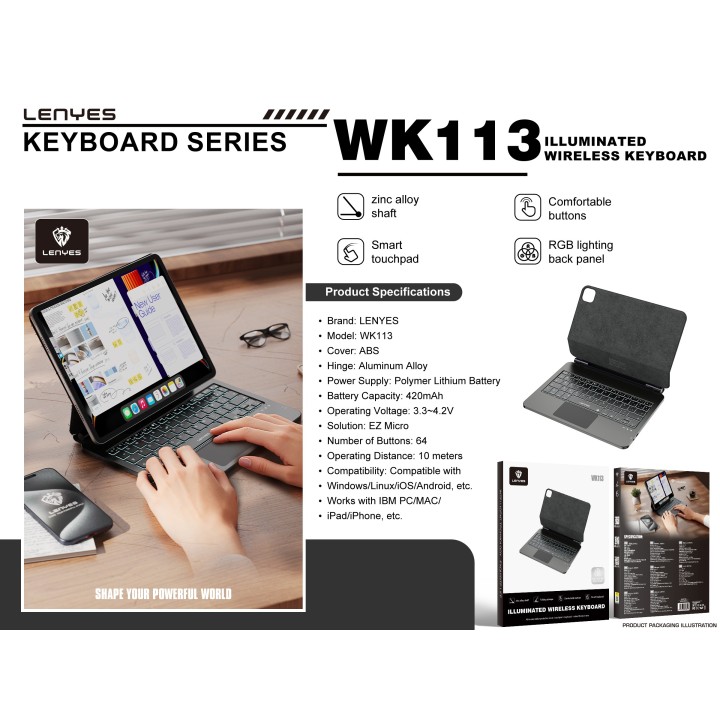 Teclado Lenyes WK113 – Para iPad Air 11
