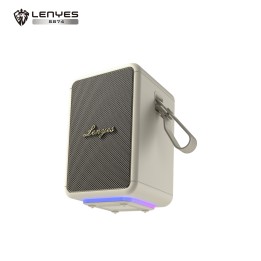Lenyes S874 Elegance White | Bluetooth V5.3 15W Speaker | Runway Design | IPX6 with 4 Playback Modes