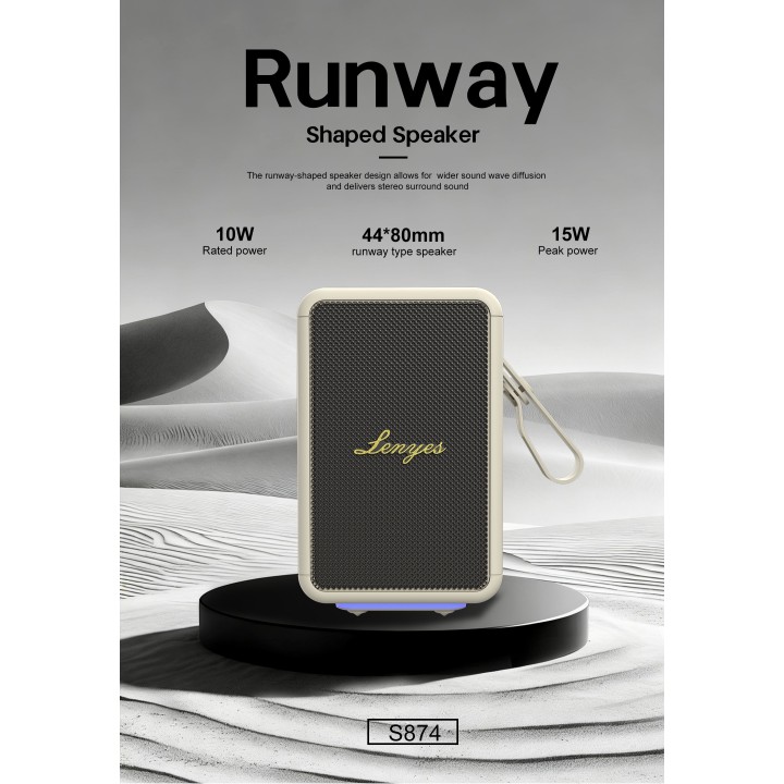 Altavoz Bluetooth Lenyes S874 Elegance Blanco – V5.3 15W