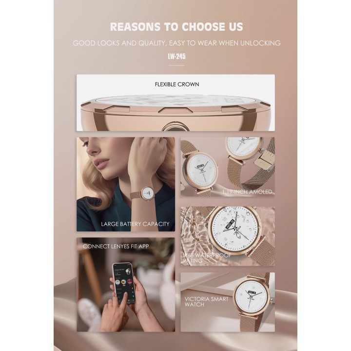 Reloj inteligente Lenyes LW-245 – Smartwatch VICTORIA