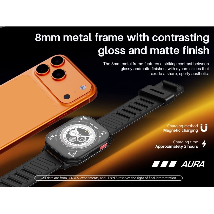 Reloj inteligente Lenyes Aura-9493 – Marco Metálico 8mm
