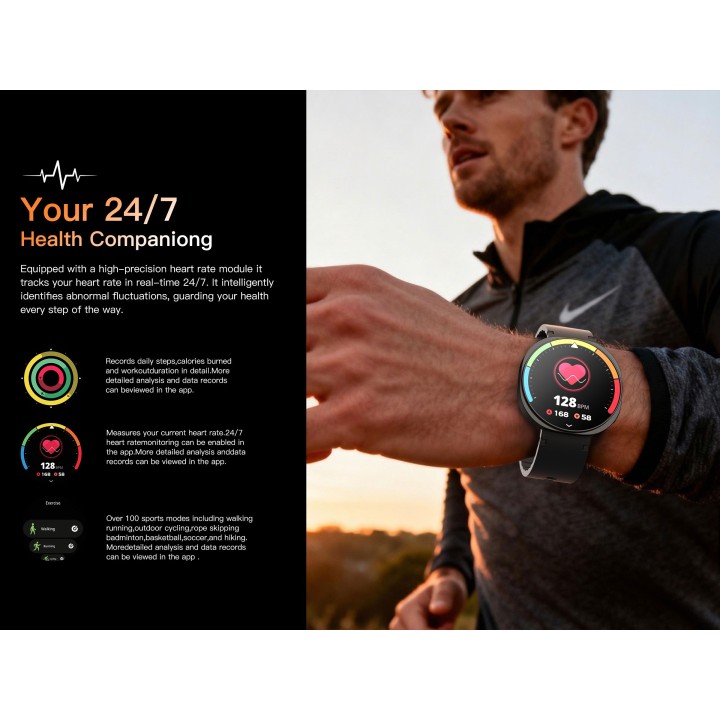 Reloj inteligente Lenyes Nova Rosa – Ultradelgado 7.9mm