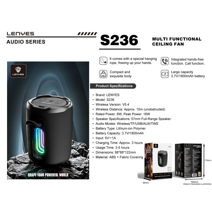 Altavoz Lenyes S236 – 16W Peak