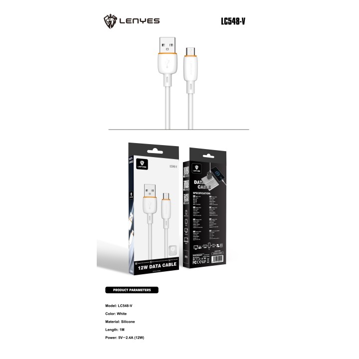 Cable Lenyes LC548V – Datos y Carga (USB-A a Micro USB)