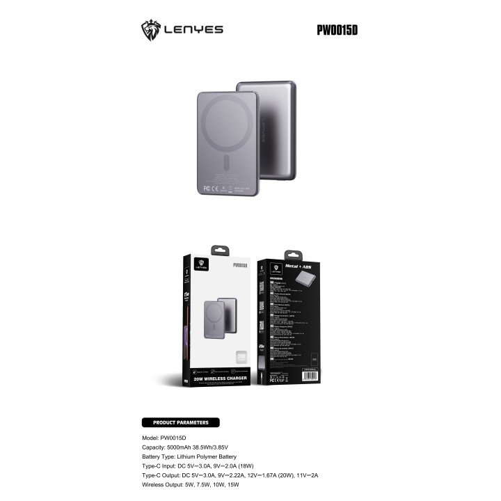 Power Bank Lenyes PW0015D – 5000mAh