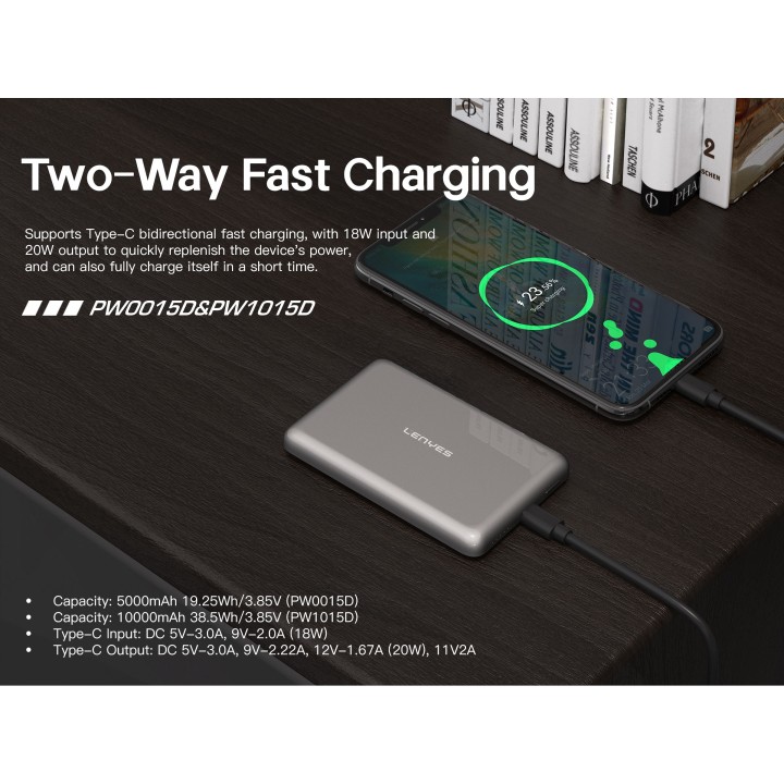 Power Bank Lenyes PW0015D – 5000mAh