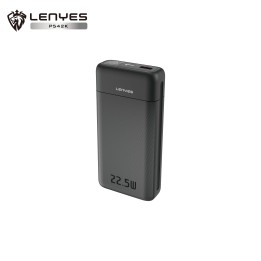 Power Bank Lenyes P542K Black 20000mAh with Super Fast Charging 22.5W with Digital Display