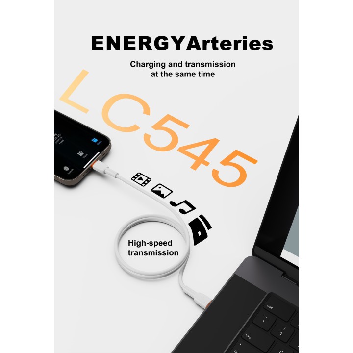 Cable Lenyes LC545 – TC-I de Datos (Tipo-C a Lightning)